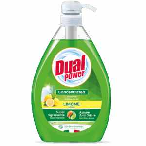 DUAL POWER Płyn do mycia naczyń CYTRYNA, 1000 ml z pompką