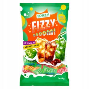 Roshen Cukierki Fizzy Boom z nadzieniem musującym 1 kg