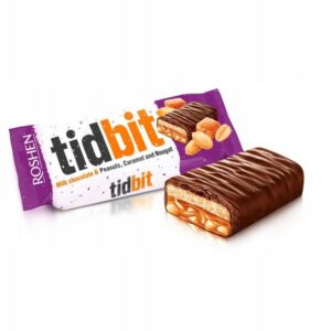 Baton Tidbit Nugat Karmel, Orzeszki Ziemne 50 g