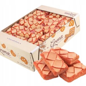 Łazaneczki truskawka - ciastka z ciasta francuskiego 400g Grona