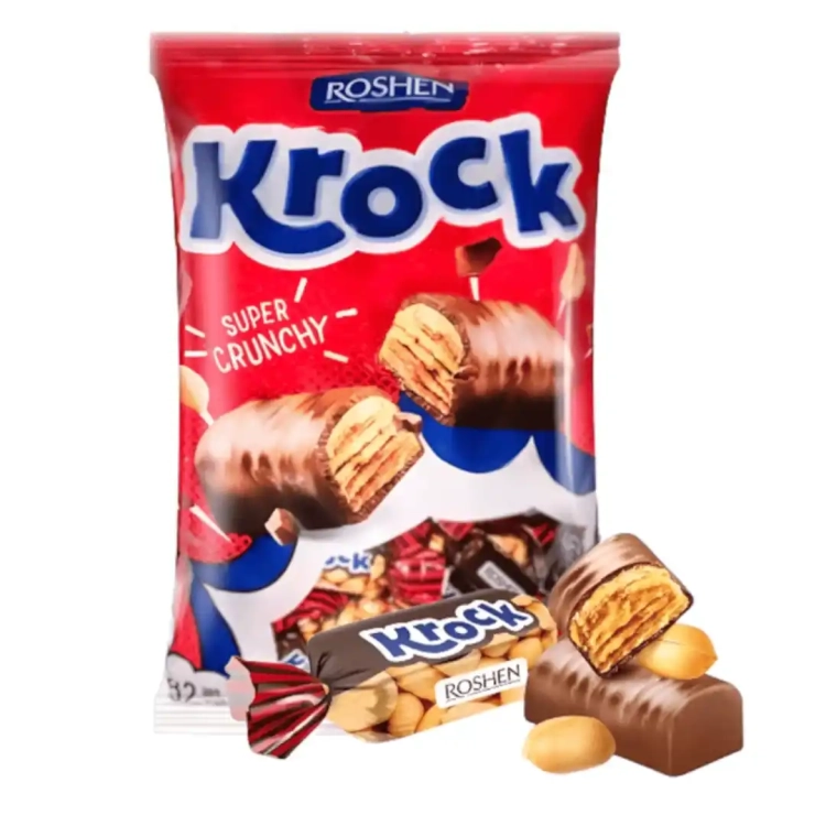 Roshen Cukierki KROCK Z Karmelem 43 Orzech w 1kg SzachaHit pl