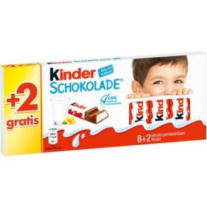 Kinder Schokolade 125 g – 10 batoników mlecznych 2 gratis