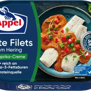 Delikatne filety śledzia w kremie paprykowej Appel, 200 g