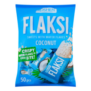 Flaksi - chrupiące cukierki kokosowe z waflami 500g Roshen
