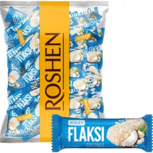 Flaksi - chrupiące cukierki kokosowe z waflami 500g Roshen