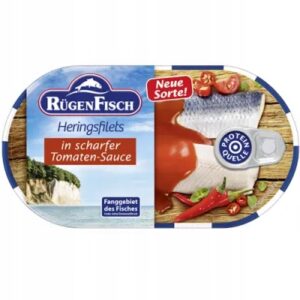 Rügen Fisch Filety Śledziowe w Ostrym Sosie Pomidorowym – 200 g