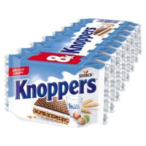 Knoppers 8x25 g (200 g) – wafelek mleczno-orzechowy z kremem kakaowym