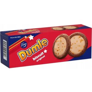 Dumle Biscuit Original kakaowe ciastka z nadzieniem toffii 120g     B1