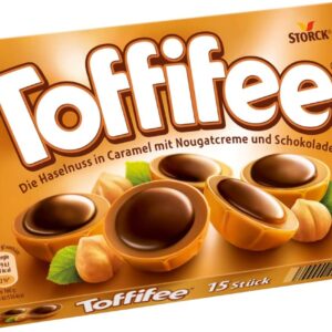 Toffifee – 1 x 125 g – orzech laskowy w kolorze karmelowym, krem nugatowy i czekolada