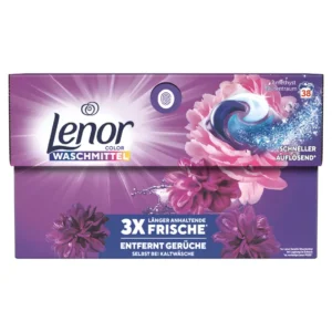 Lenor Color Kapsułki do prania 38 prań – 3x świeżość, długotrwały zapach 🌸