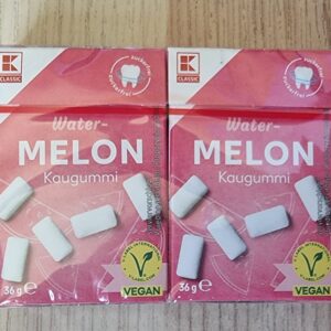Gumy do żucia Watermelon 2x36 g – smak arbuza, bez cukru
