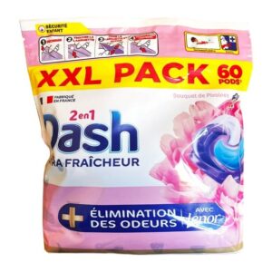 Dash Kapsułki do Prania 2w1 60 szt. (XXL Pack) – Świeżość i Usuwanie Zapachów