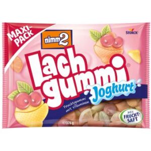 Nimm2 Lachgummi Jogurt 376 g – żelki owocowe z jogurtem (MAXI PACK)