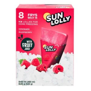 Sun Lolly Raspberry – Lody do zamrażania malinowe 8 szt. (480 ml)