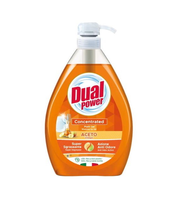 Dual Power Piatti Gel Aceto Płyn do Naczyń 1L