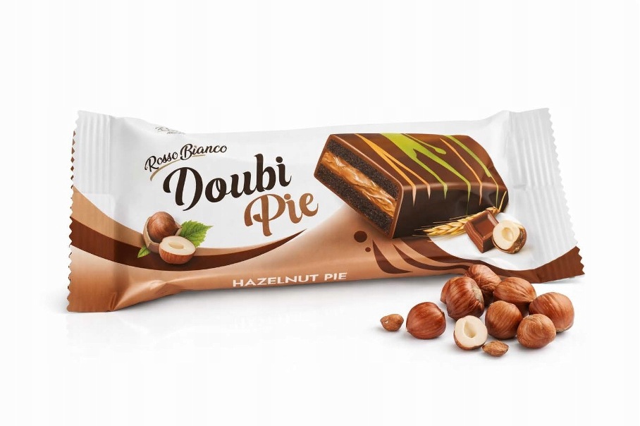 Ciastko Biszkoptowe Czekoladowe z Kremem Orzechowym 40g Doubi Pie Turcja