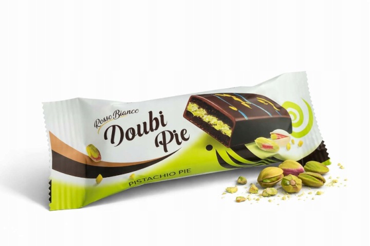 Ciastko Biszkoptowe Czekoladowe z kremem Pistacjowym 40g Doubi Pie Turcja
